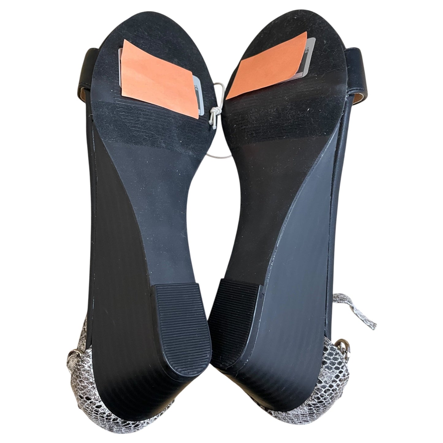 Sandals Heels Wedge By Ann Taylor In Animal Print, Size:8