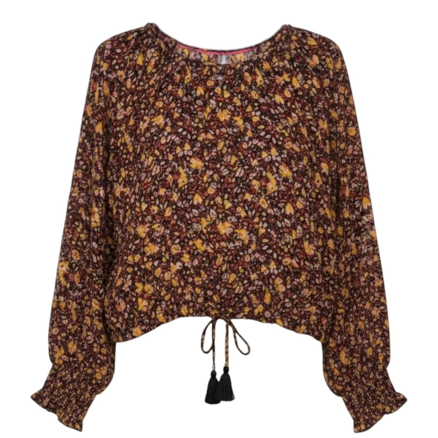 Pauline Balloon-Sleeved Blouse By Anthropologie In Floral Print, Size: S