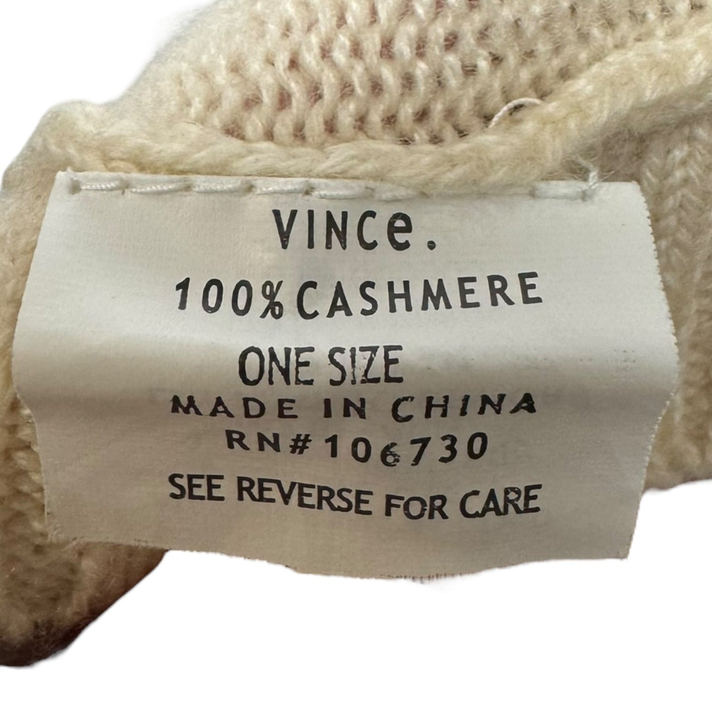Cashmere Poncho By Vince In Cream, Size: Osfm, estimated small
