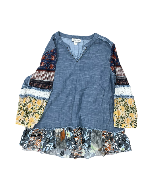 Top Ls By Coldwater Creek In Blue, Size:L