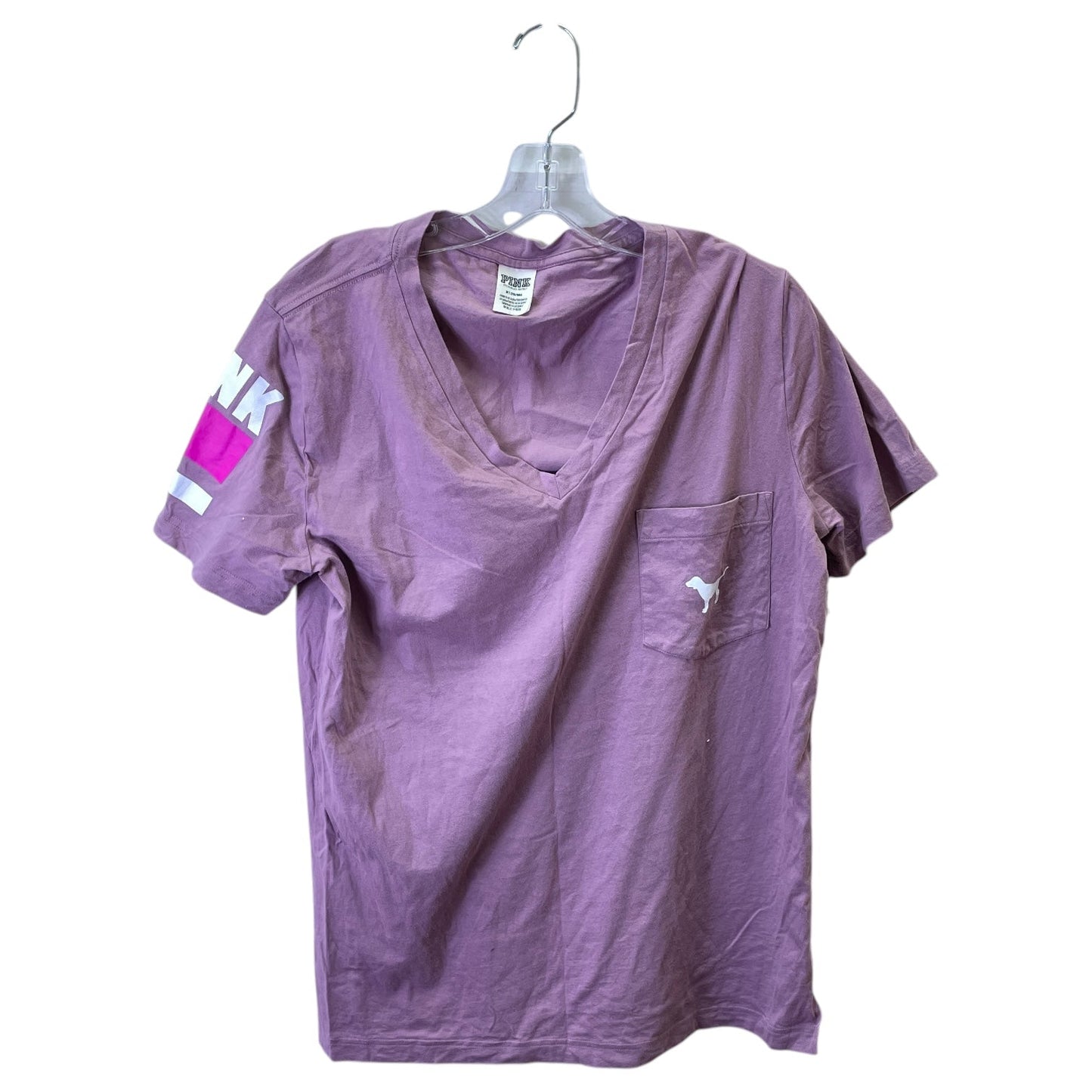 Athletic Top Ss By Pink In Mauve, Size:M