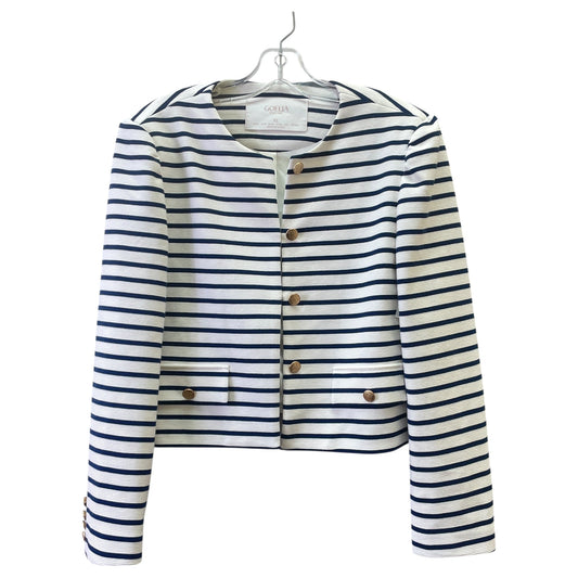 Blazer By GOELIA In Blue & Cream, Size:Xl