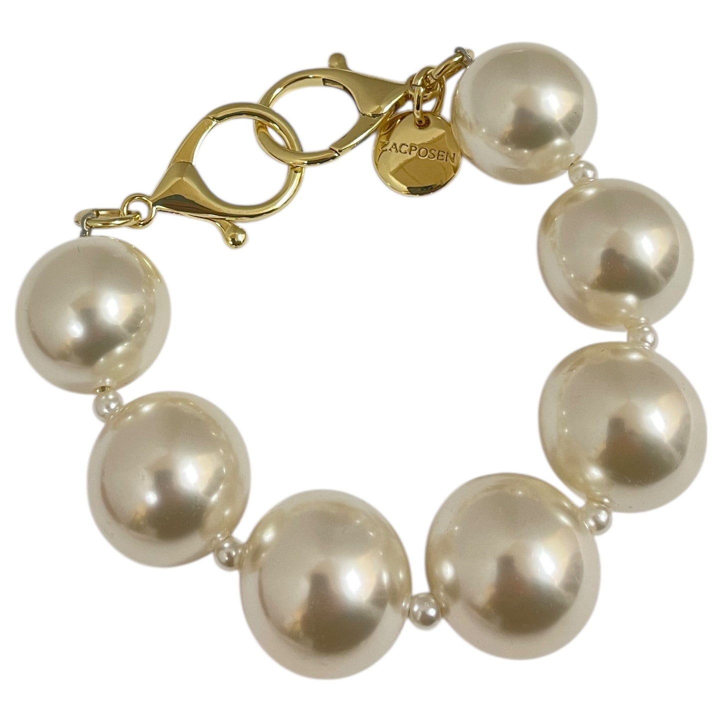 Bracelet Designer By Zac Posen In Gold & White