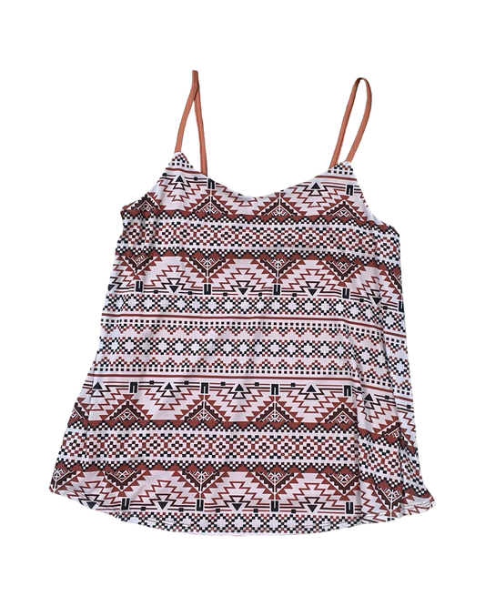 Top Sleeveless By Lularoe In Brown & Tan, Size:M