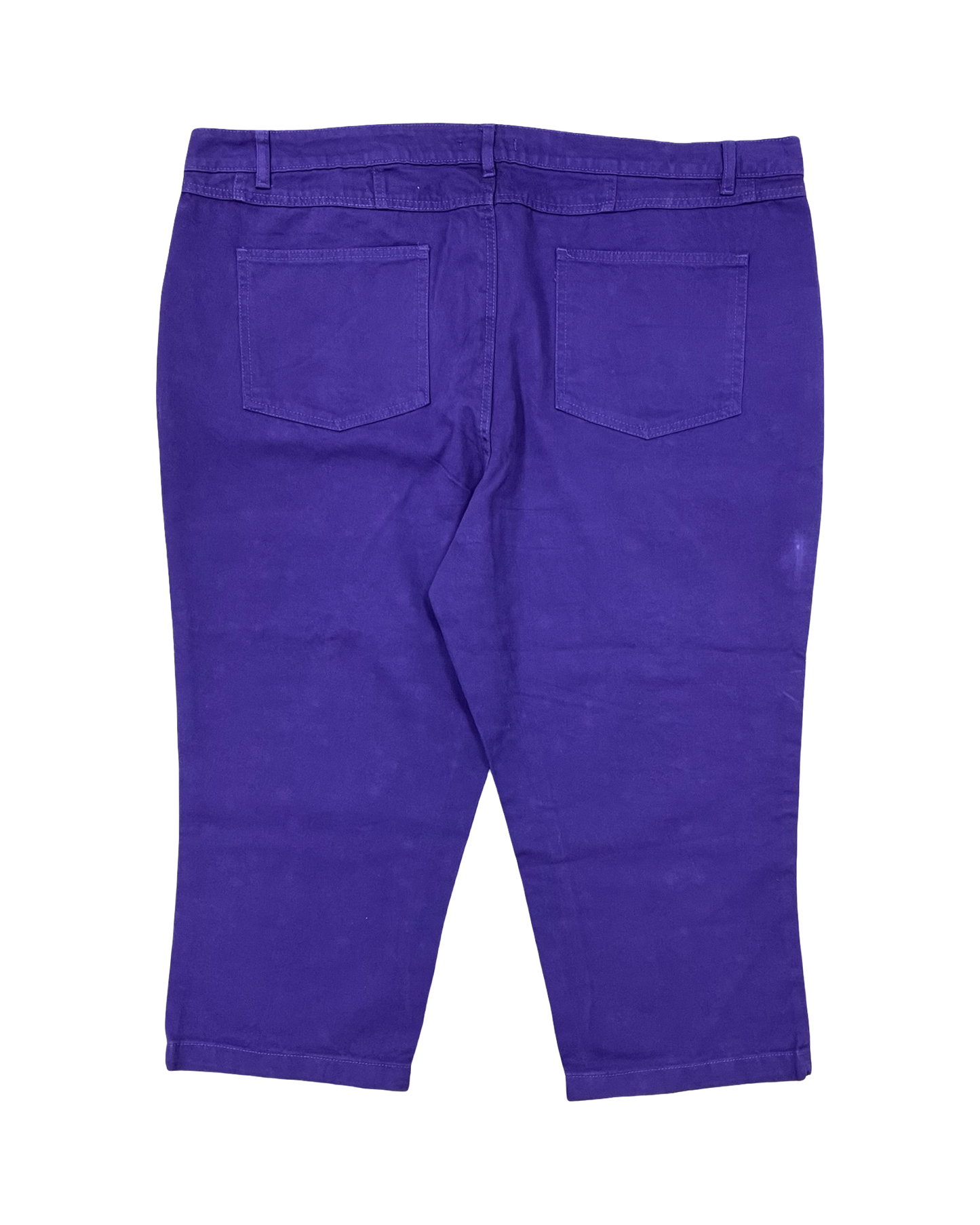 Jeans Cropped By Jessica London In Purple Denim, Size:24