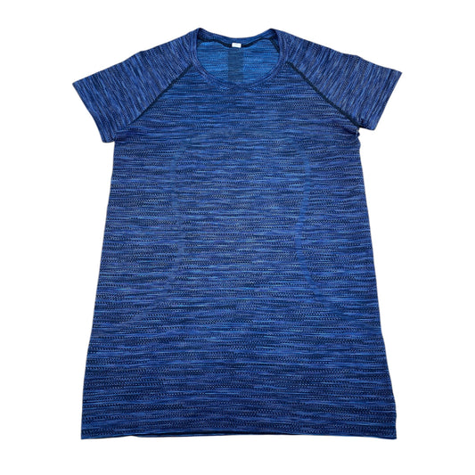 Athletic Top Ss By Lululemon In Black & Blue, Size:8