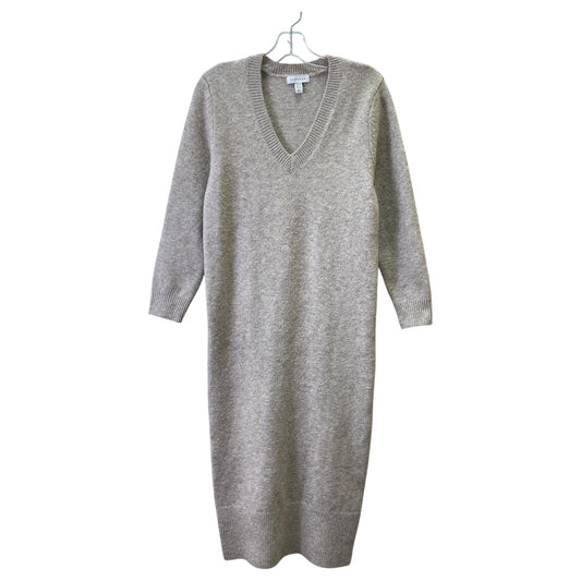 Dress Sweater By Topshop In Taupe, Size:Xs