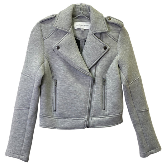Jacket Moto By Cupcakes And Cashmere In Grey, Size:Xs