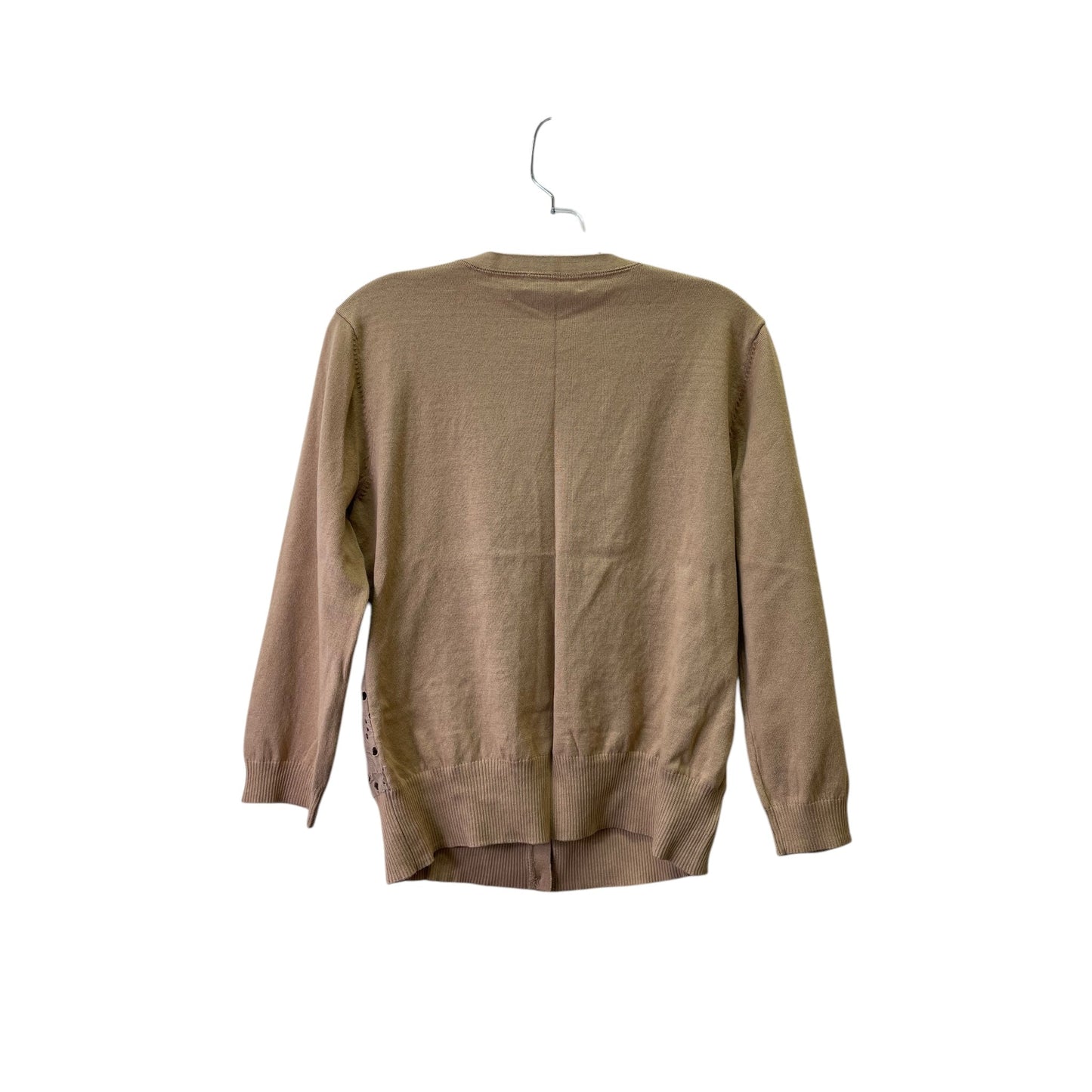 Sweater Cardigan By Cable And Gauge In Tan, Size:L