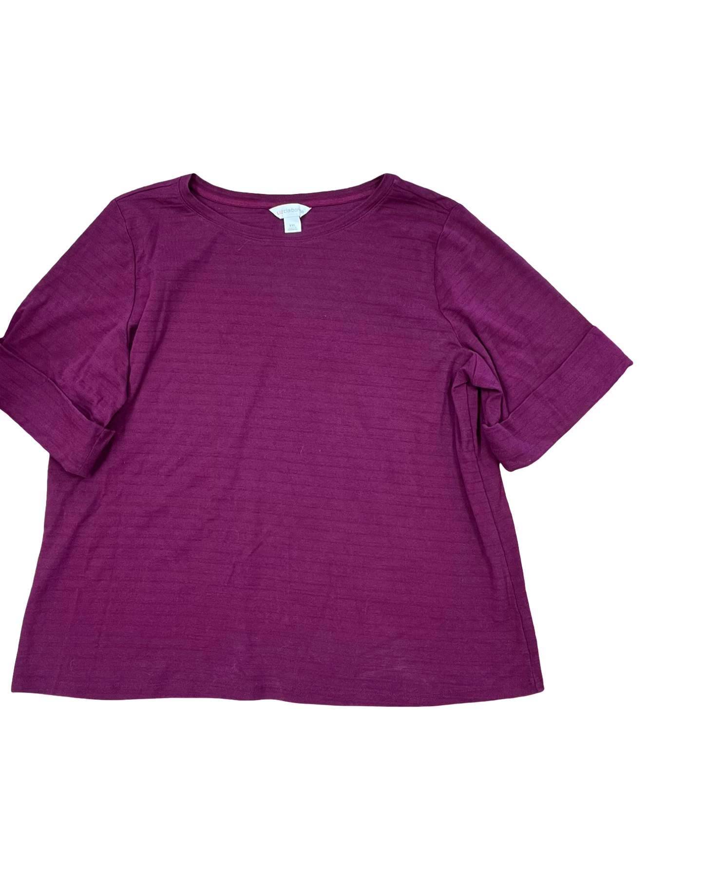 Top Ss By Liz Claiborne In Purple, Size:1X