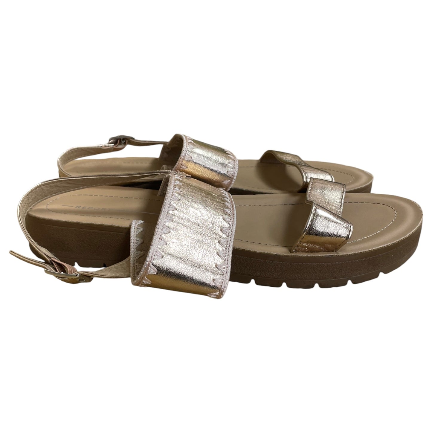 Sandals Flats By Report In Rose Gold, Size:10