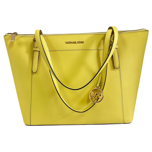 Handbag Designer By Michael Kors In Yellow, Size:Large