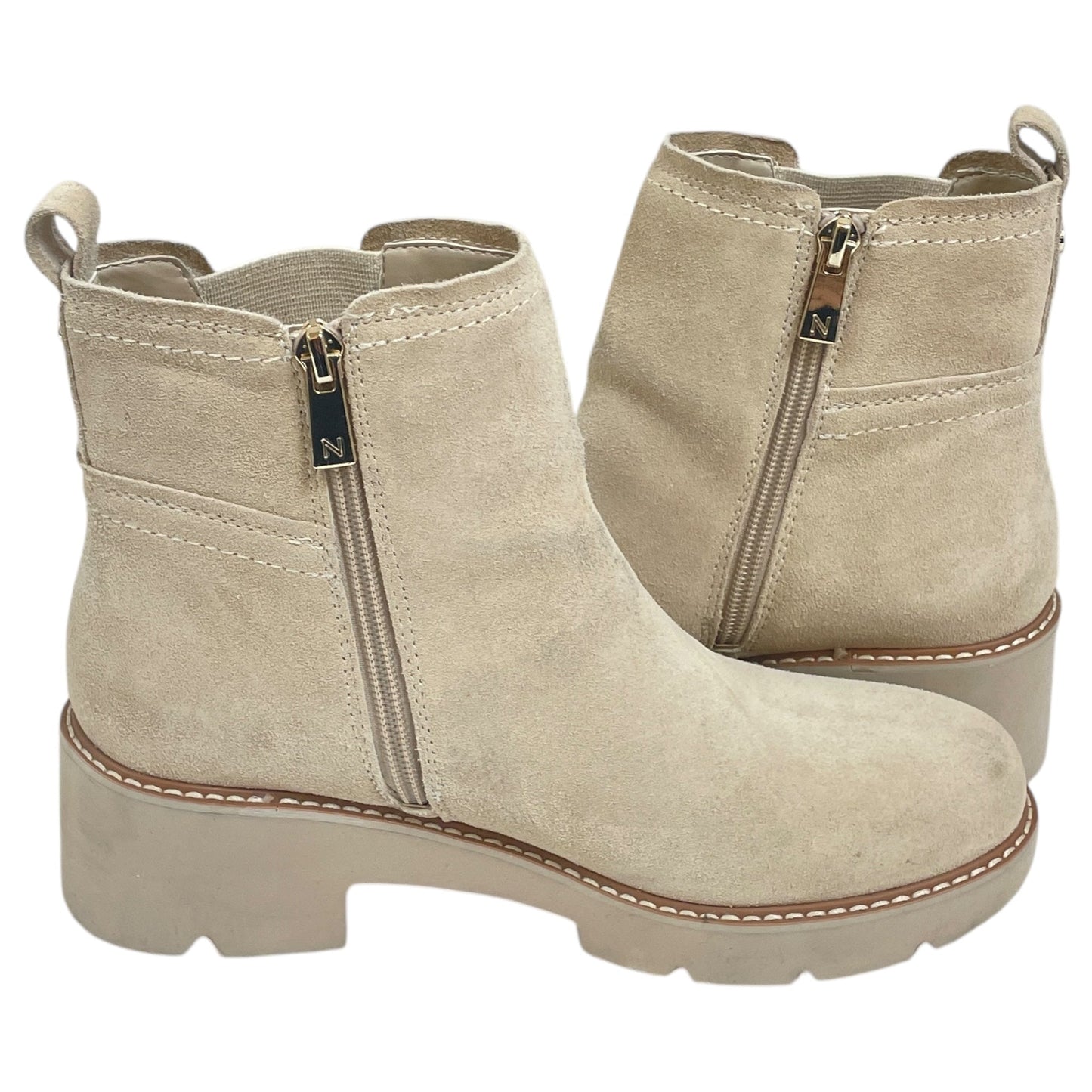 Boots Ankle Heels By Naturalizer In Tan, Size:7
