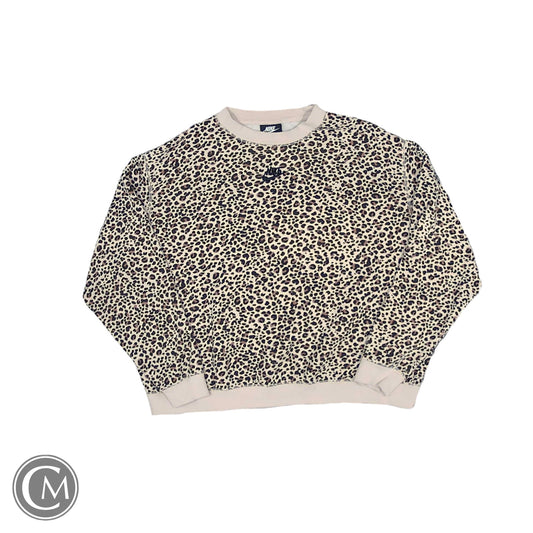 Sweatshirt Crewneck By Nike In Animal Print, Size: M
