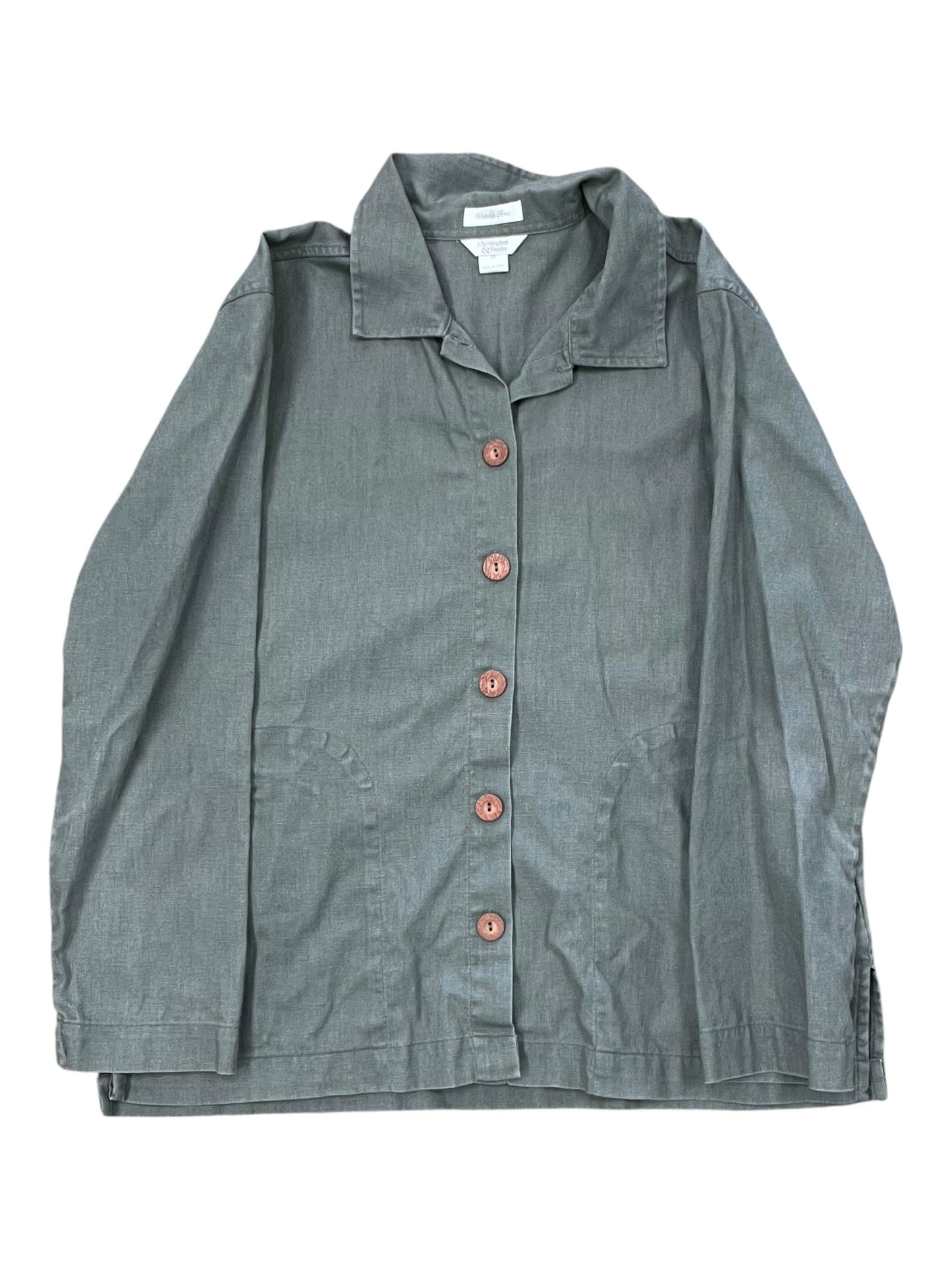 Top Ls By Christopher And Banks In Green, Size:M