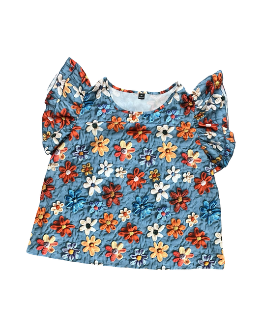 Top Ss By Clothes Mentor In Blue, Size:2X