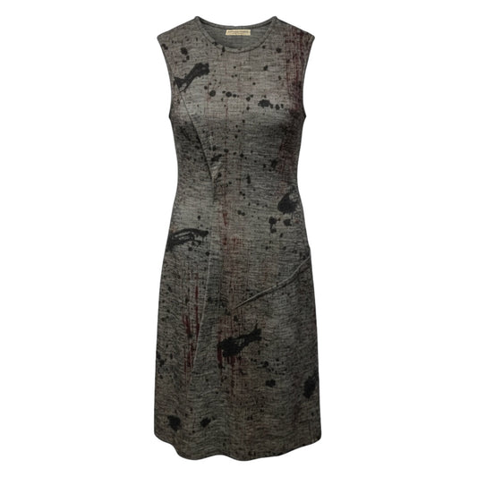 Stretch Virgin Wool Sleeveless Sheath Midi Dress Luxury Designer By Bottega Veneta In Multi-colored, Size: M (46 IT)