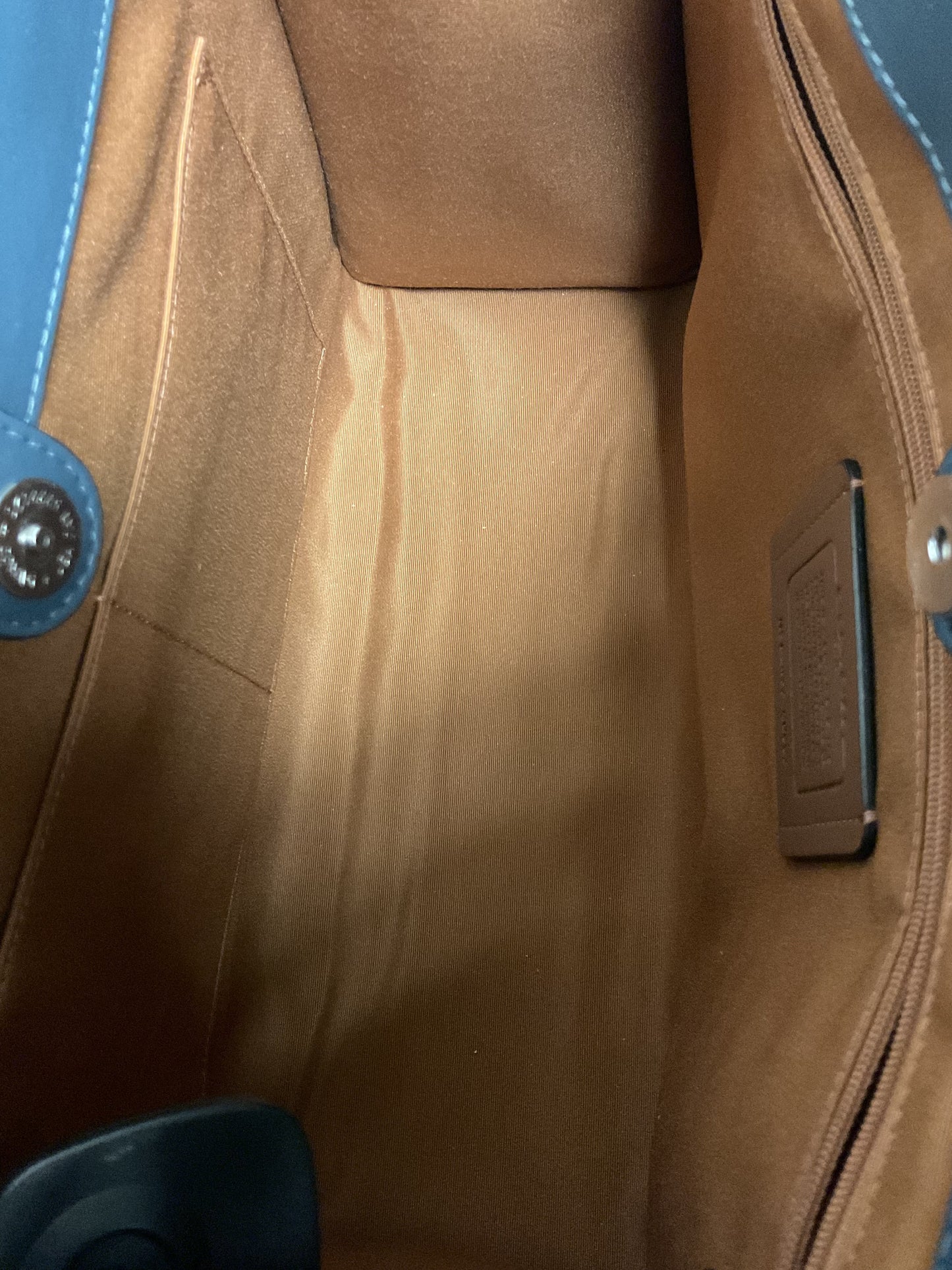 Handbag Designer By Coach In Blue, Size:Medium