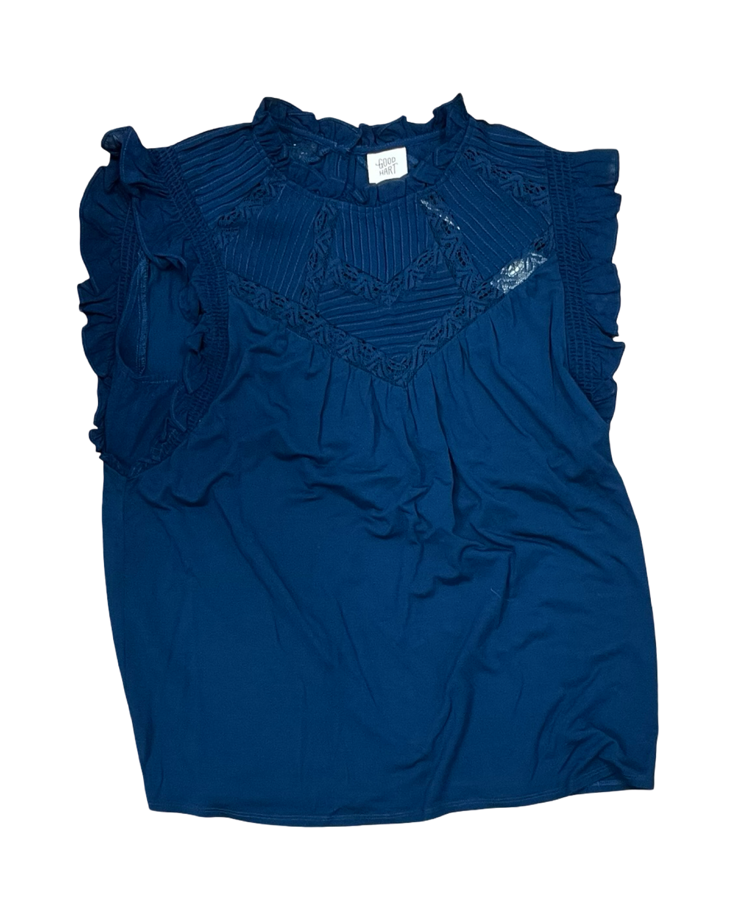 Top Sleeveless By Good Hart In Blue, Size:S