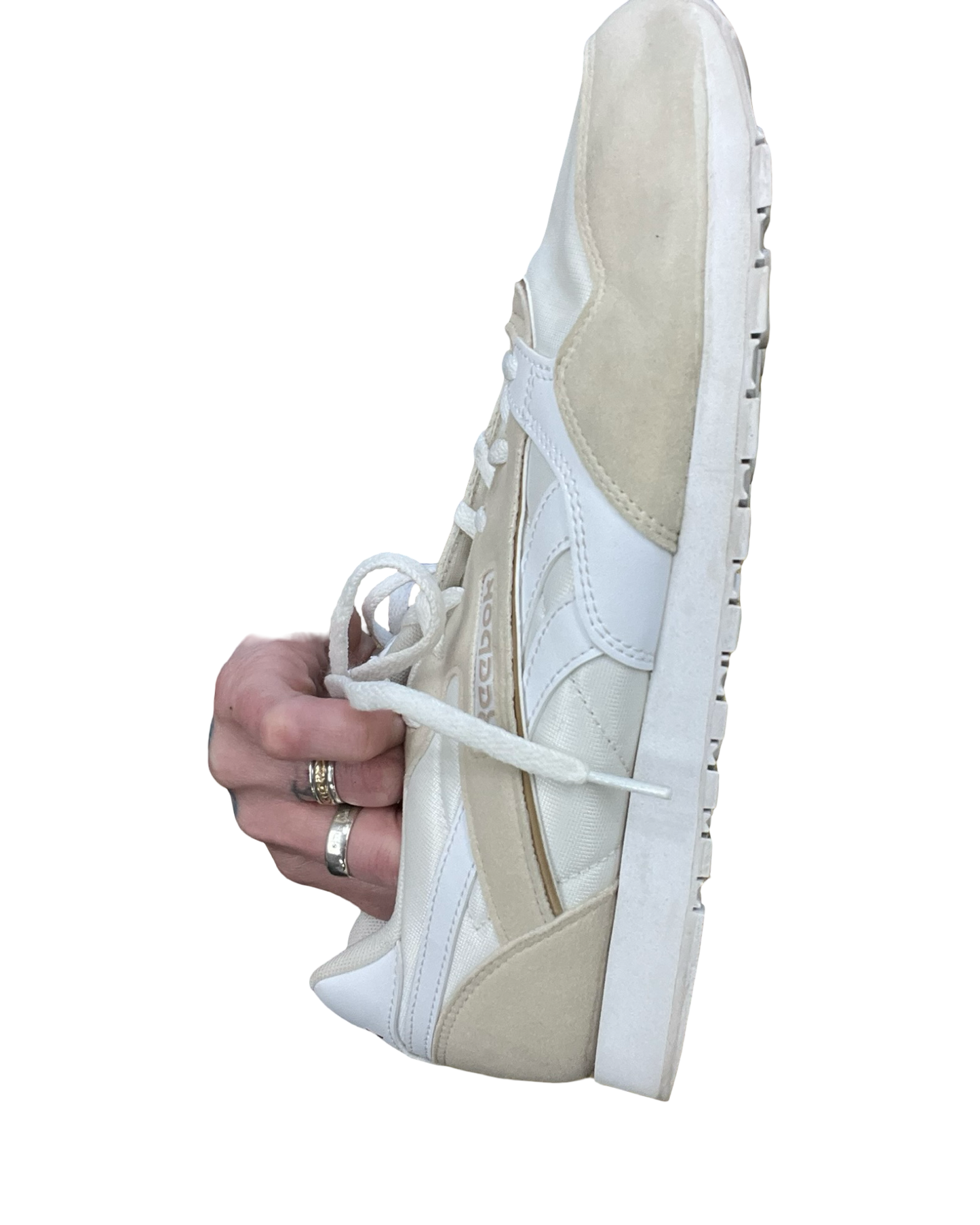 Shoes Athletic By Reebok In Tan & White, Size:10