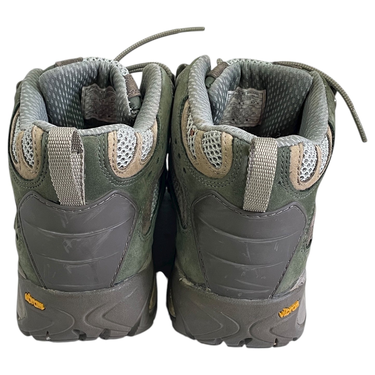 Boots Hiking By Merrell In Green & Tan, Size:7