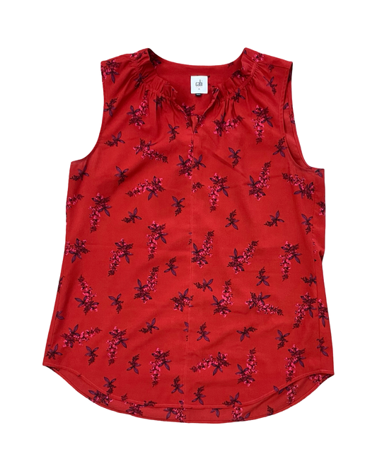Top Sleeveless By Cabi In Red, Size:M