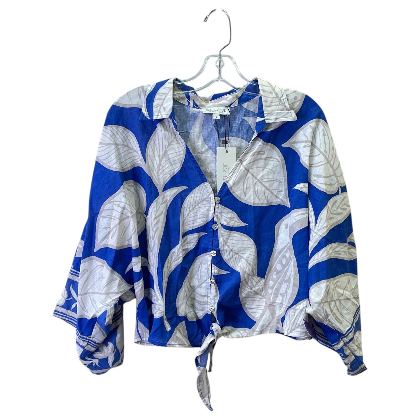 Top Ss By Rachel Zoe In Blue & White, Size:L