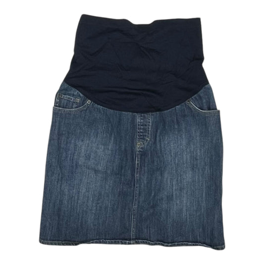 MAT SKIRT by LIZ LANGE MATERNITY In BLUE DENIM, Size: M