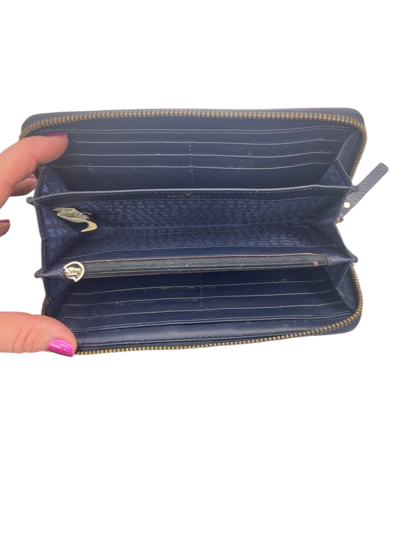 WALLET DESIGNER by KATE SPADE In NAVY, Size: MEDIUM