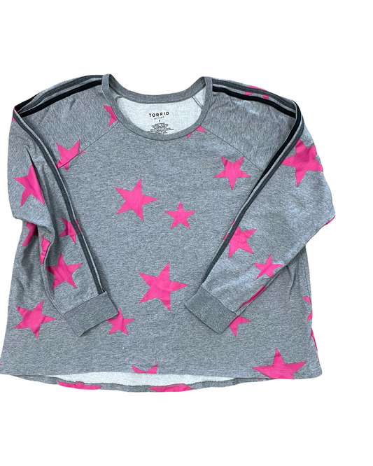 Athletic Sweatshirt Crewneck By Torrid In Grey, Size:1X