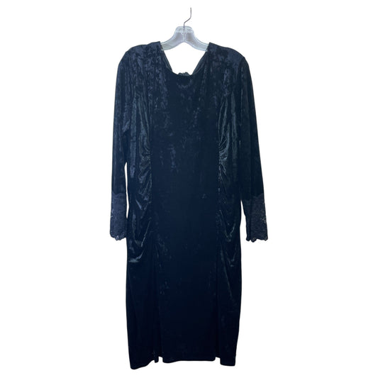 Dress Party Midi By New York And Co In Black, Size:1X