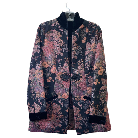 Blazer By Soft Surroundings In Black & Orange, Size:M