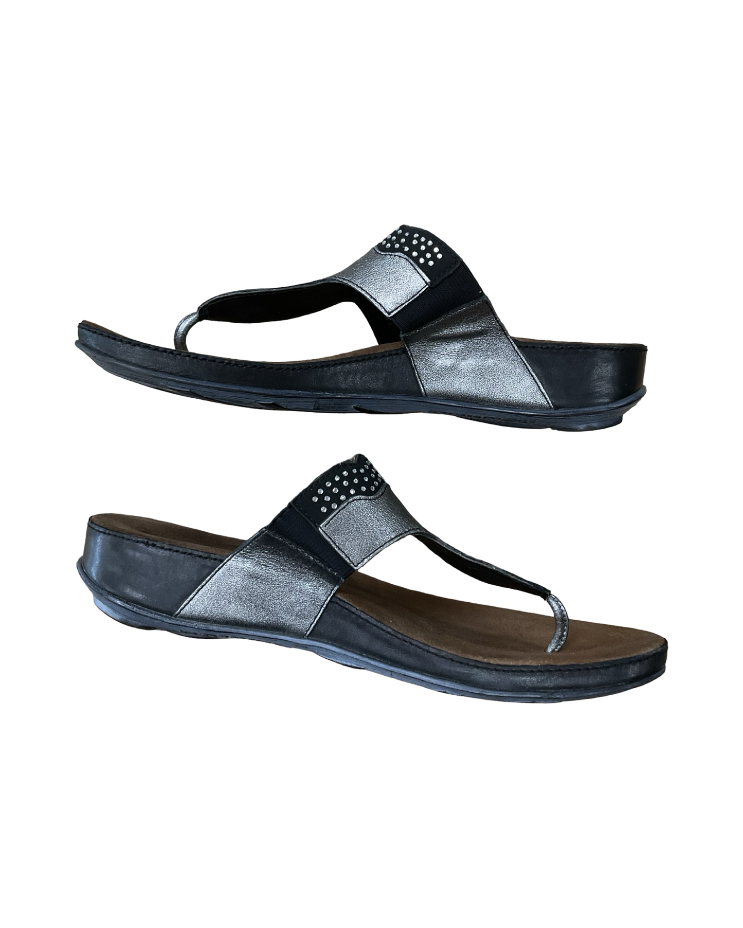 Sandals Flats By Romika In Silver, Size:11.5
