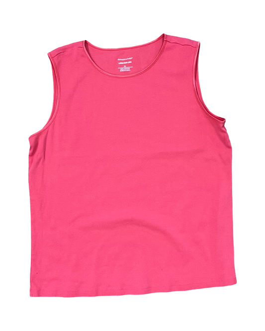 Top Sleeveless Basic By Christopher And Banks In Pink, Size:Xl