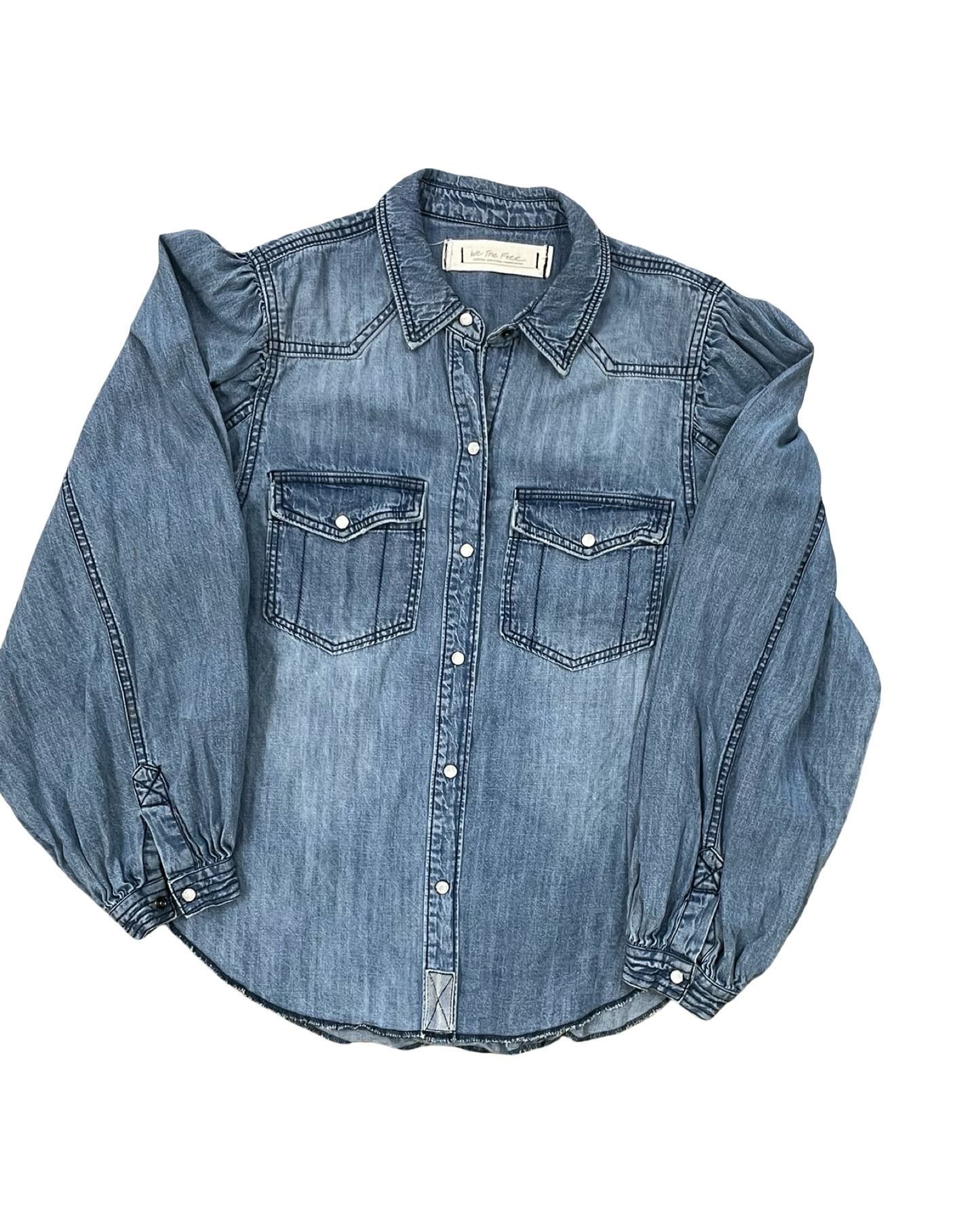 Blouse Ls By We The Free In Blue, Size:M