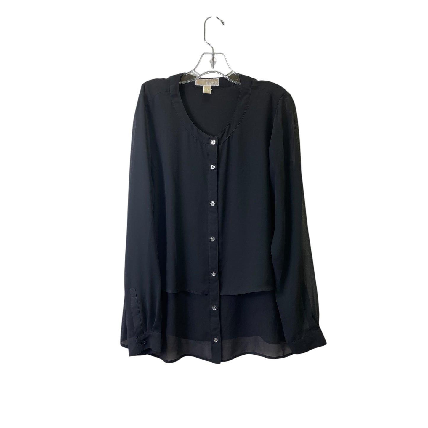 Top Ls Designer By Michael Kors In Black, Size:L