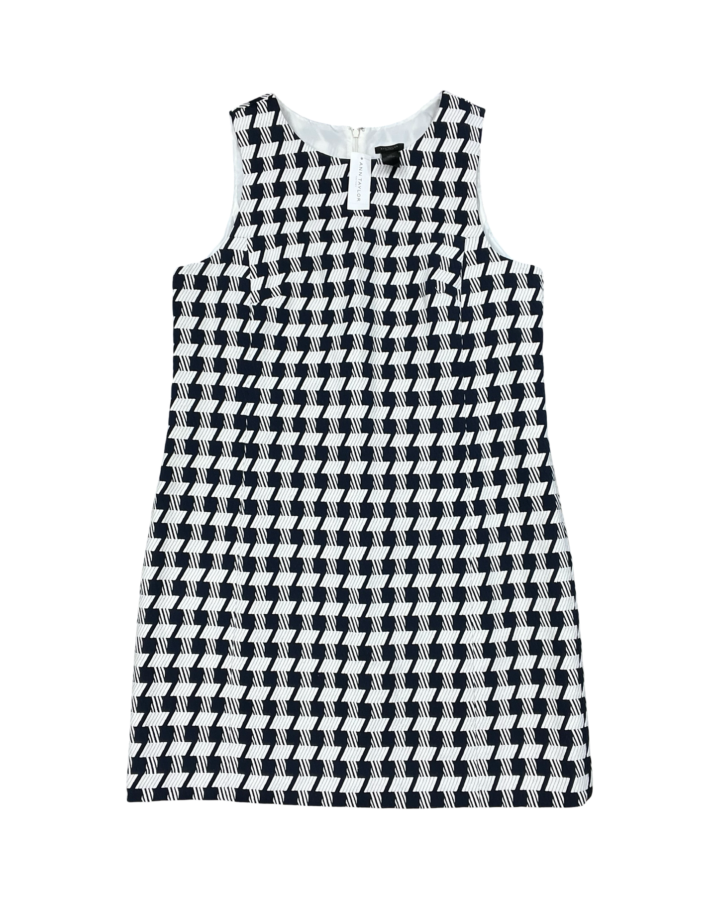 Dress Work By Ann Taylor In Blue & White, Size:L