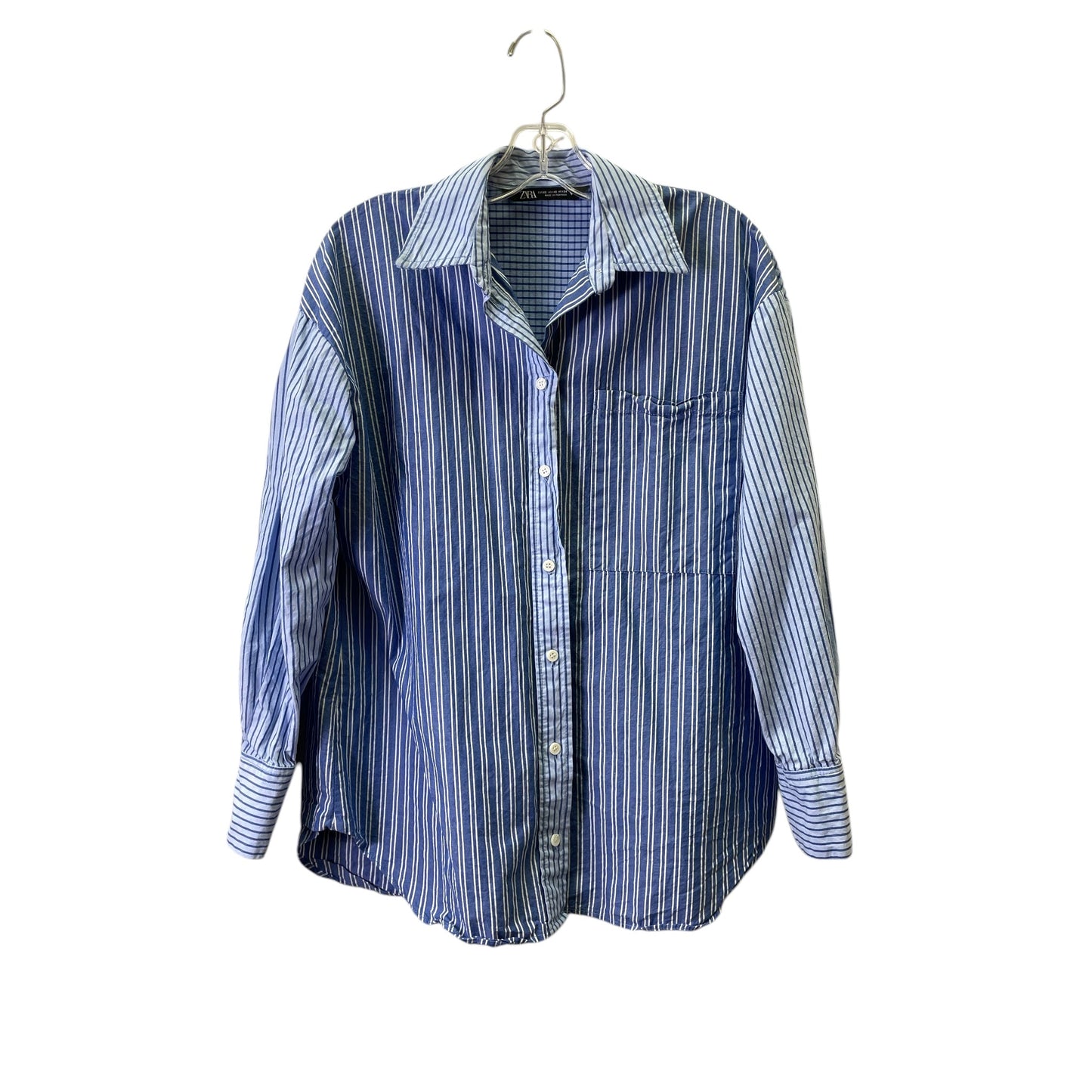 Top Ls Basic By Zara In Blue, Size:Xs