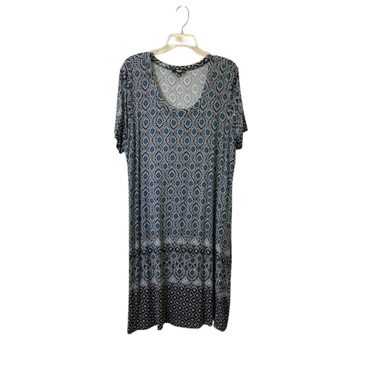 Dress Casual Short By Premise In Blue, Size:1X