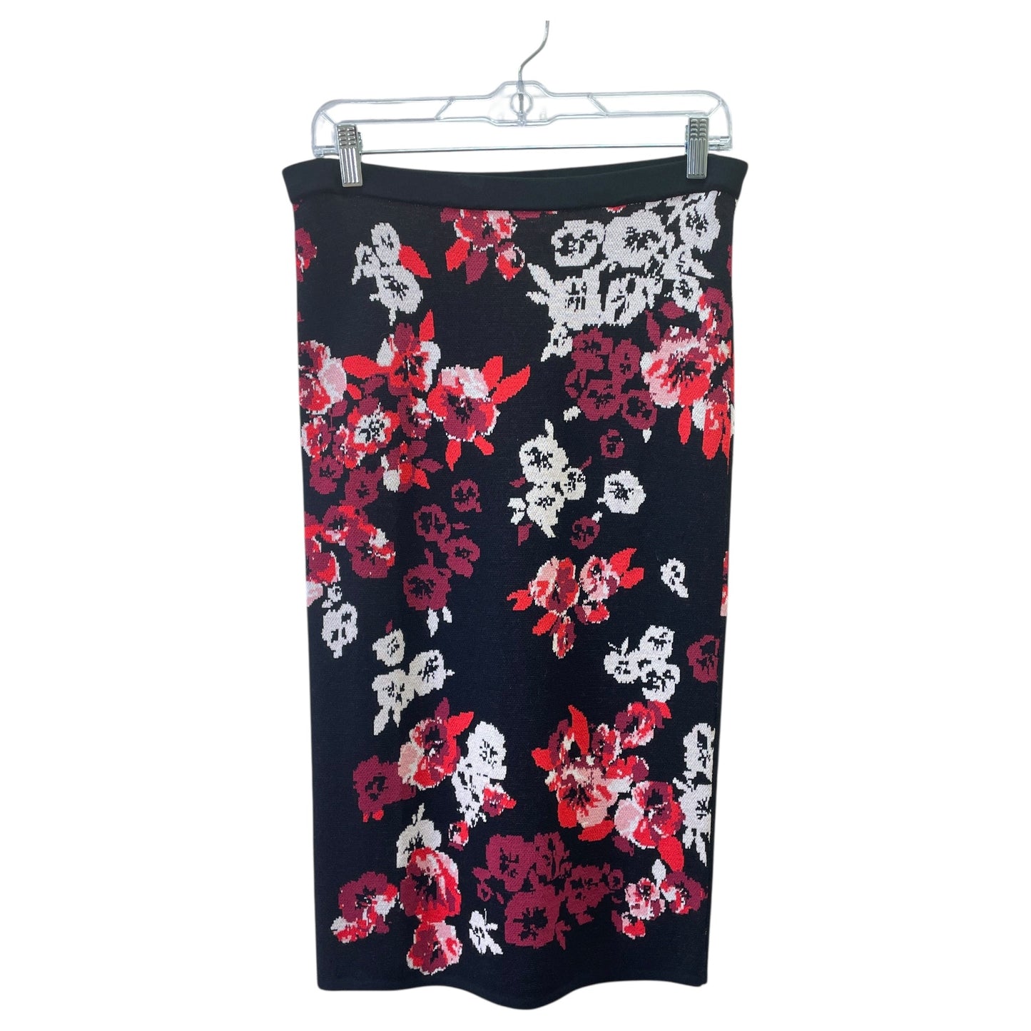 Skirt Midi By Ann Taylor In Black & Red, Size:6