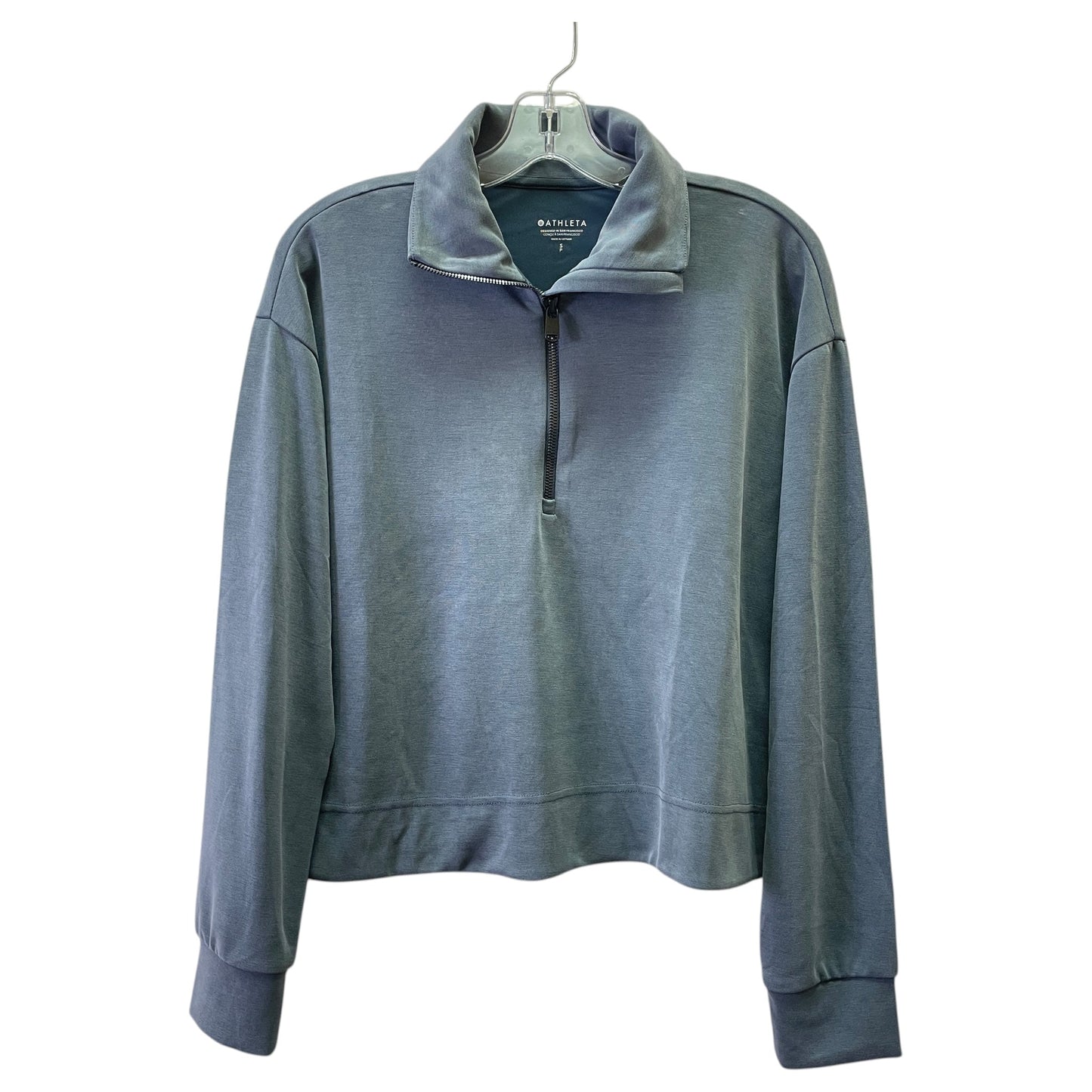 Athletic Top Ls Collar By Athleta In Grey, Size:S