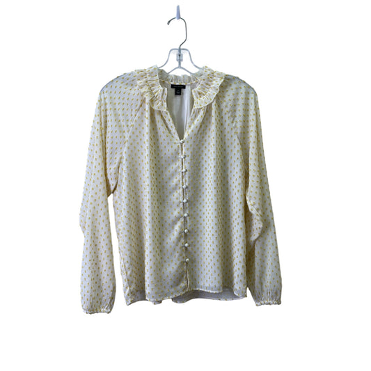 Top Ls By Ann Taylor In Cream & Yellow, Size:Xs