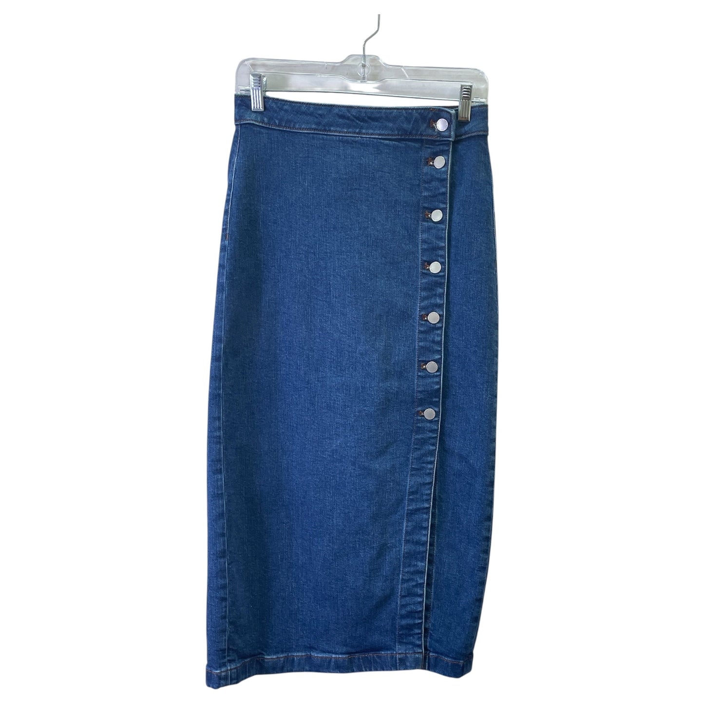 Skirt Maxi By Ann Taylor In Blue Denim, Size:0