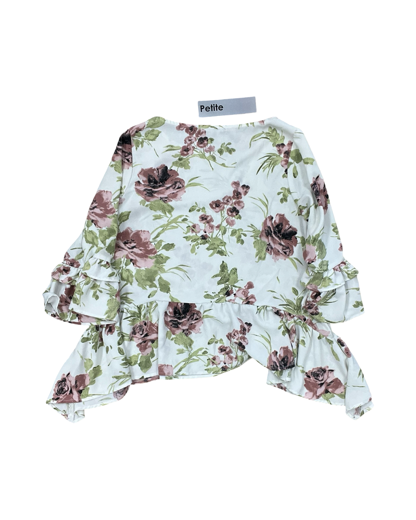 Top 3/4 Sleeve By Gibson In Floral Print, Size:Mp