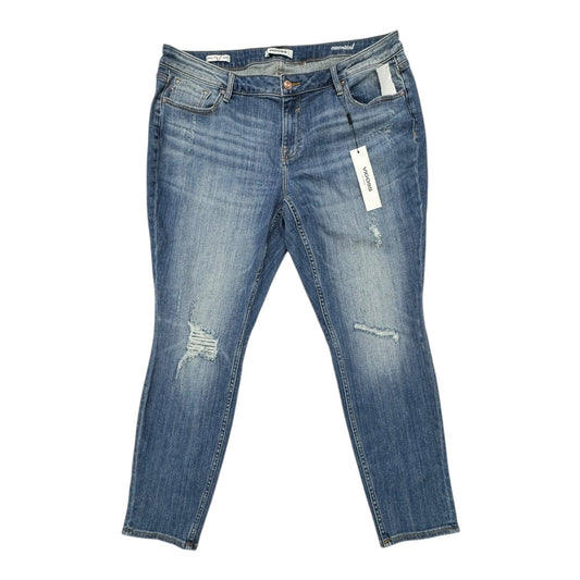 Jeans Skinny By Vigoss In Blue Denim, Size:20