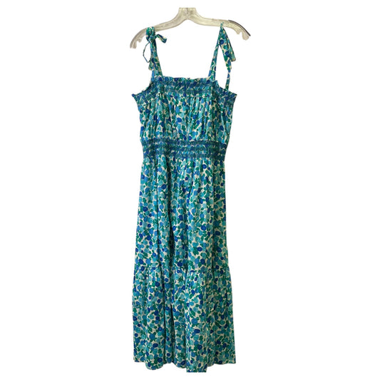Dress Casual Maxi By J. Crew In Blue & Green, Size:M
