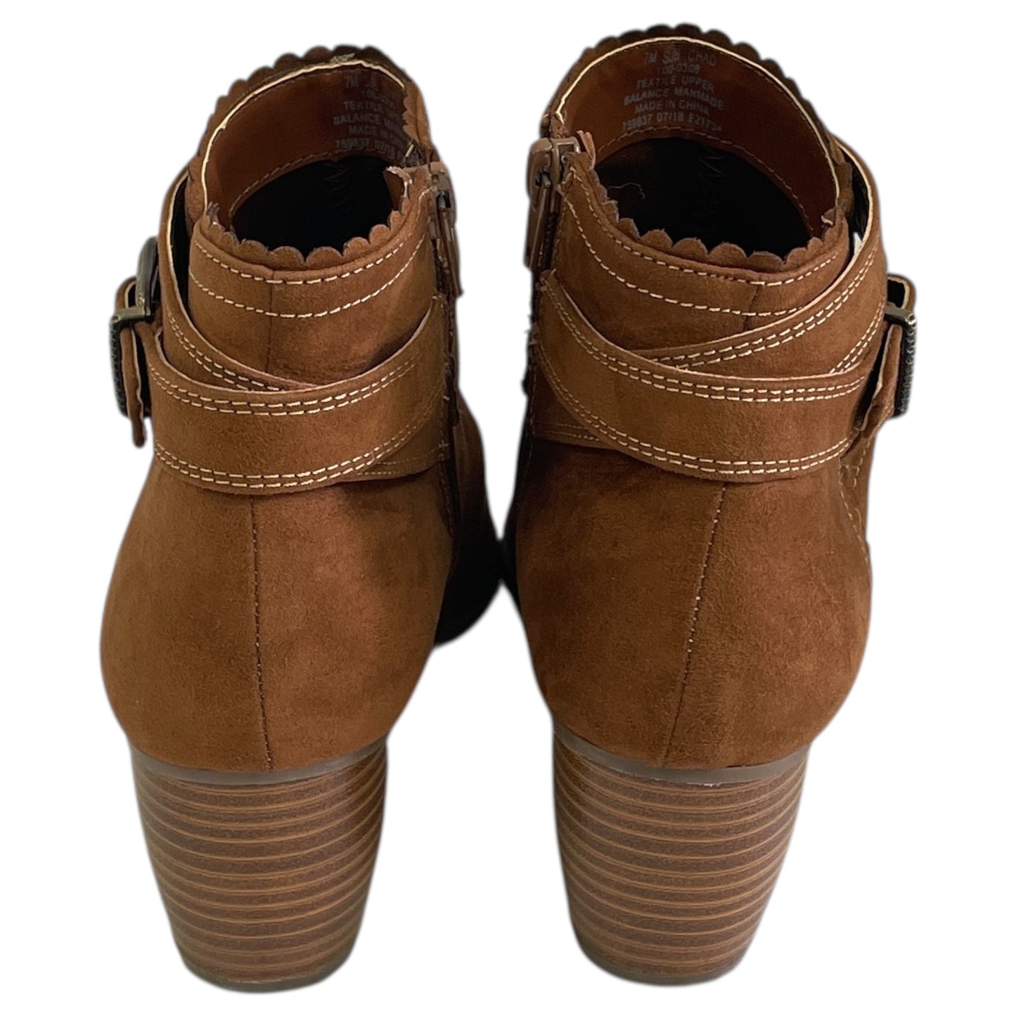Boots Ankle Heels By St Johns Bay In Brown, Size:7