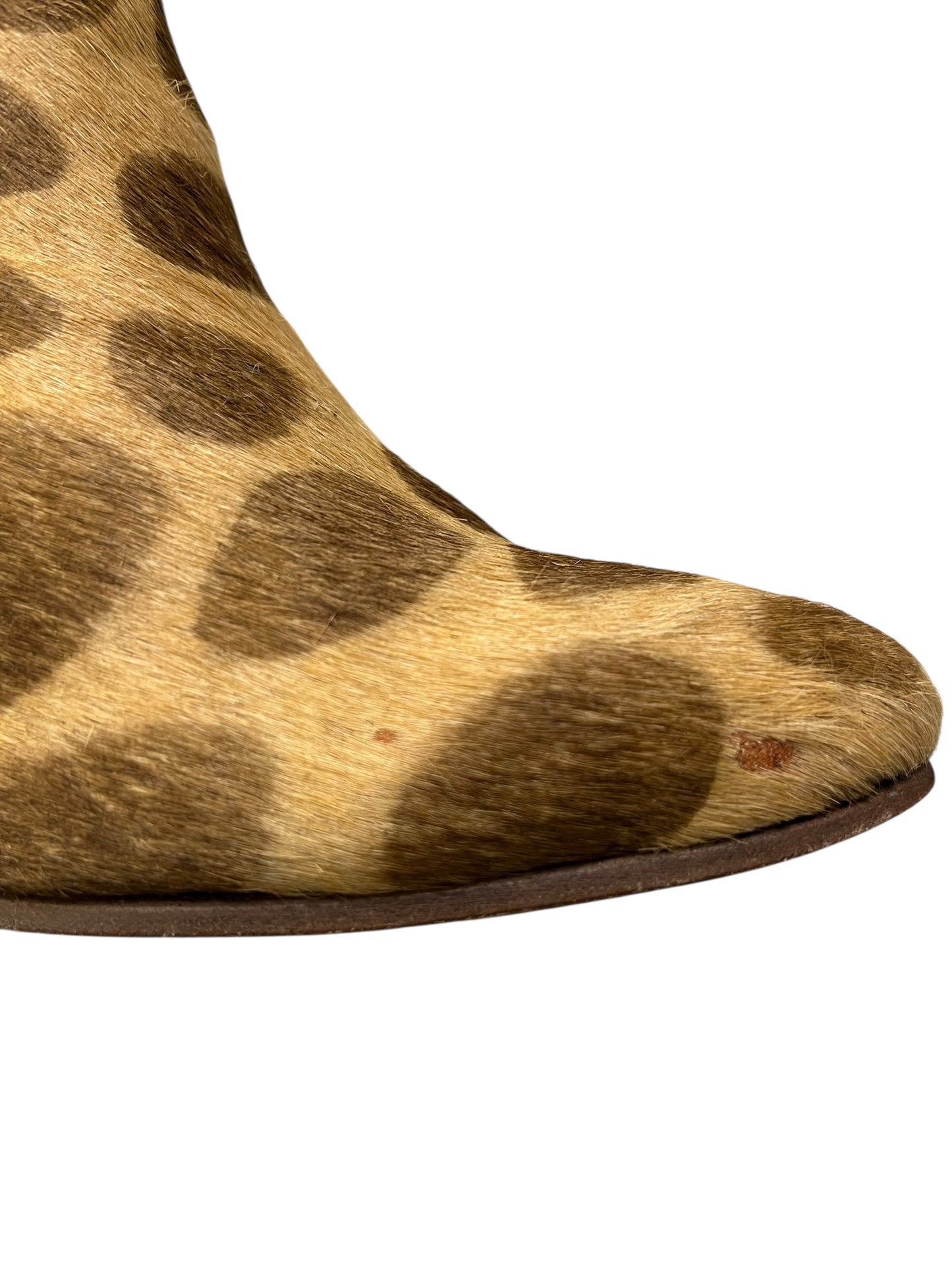 Boots Mid-calf Heels By Freebird In Animal Print, Size: 6