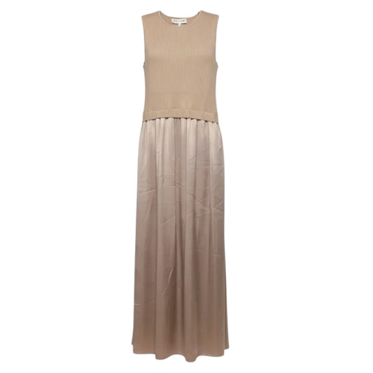 Twofer Sweater Maxi Dress By Taylor In Almond, Size: M