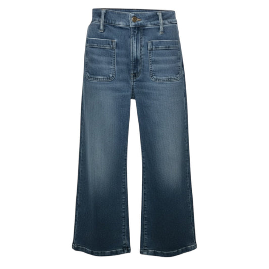 The Perfect Vintage Wide Leg  Crop Jeans By Madewell In Blue Denim, Size: 4/27
